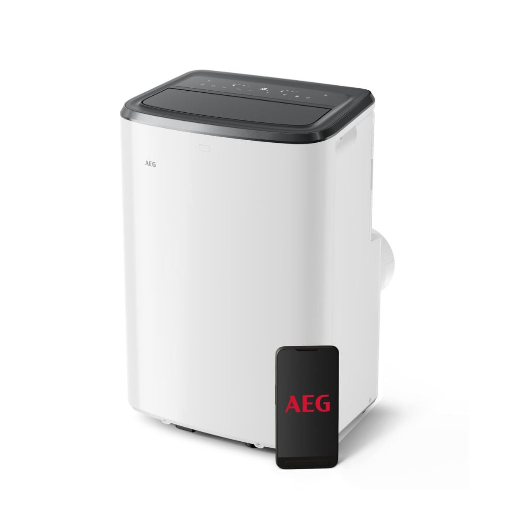AEG Comfort 6000 Mobiles Klimagerät (AXP26U339CW): LED-Display,Touch-Bedienung, App-Steuerung